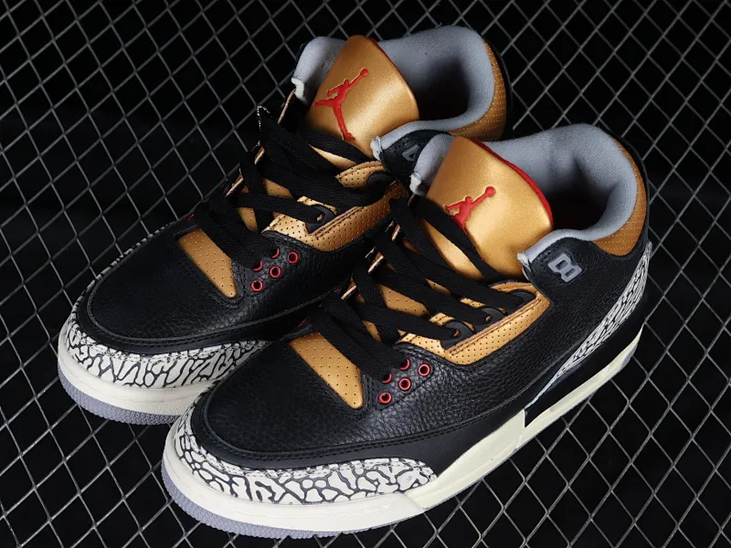 All categories Air Jordan Jordan series basketball shoes Air Jordan 3 Air Jordan 3 Retro "Black Gold" AJ3 Joe 3 black gold cement CK9246-067